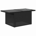 Gartensofa-set mit Kissen 8 pcs Schwarz Poly-Rattan