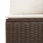 Sofa Set mit Kissen 11 pcs Braun Poly-Rattan