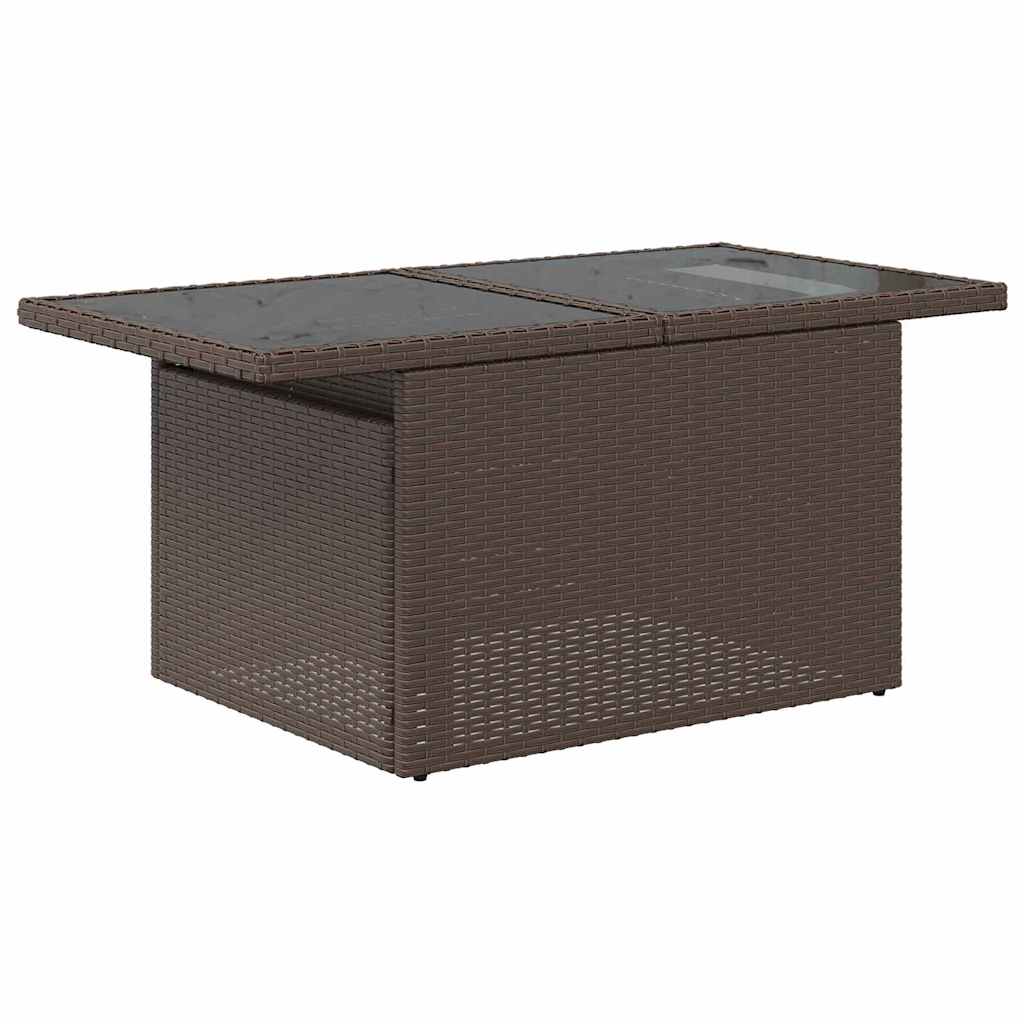 Gartensofa-set mit Kissen 6 pcs Braun Poly Rattan