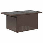 Gartensofa-set mit Speicher 9 pcs Braun Poly-Rattan