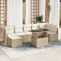 Garten-Sofa-Set mit Kissen 8 pcs Beige und Creme