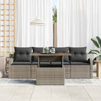 Garten-Sofa-Set mit Kissen 5 pcs Grau