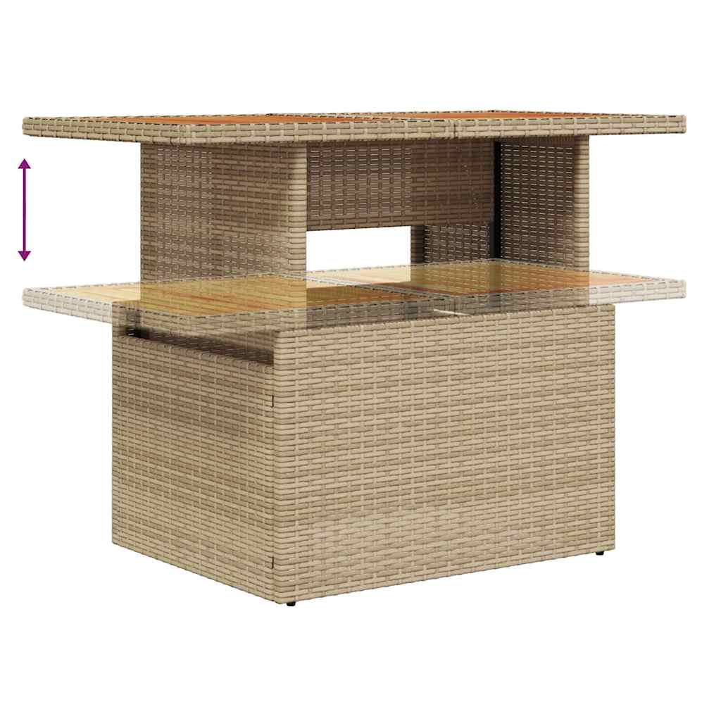 Garten-Sofa-Set mit Kissen 5 pcs Beige und Hellgrau