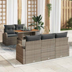 Garten-Sofa-Set mit Kissen 6 pcs Grau