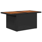 Garten-Sofa-Set mit Kissen 7 pcs Schwarz