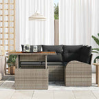 Garten-Sofa-Set mit Kissen 5 pcs Grau