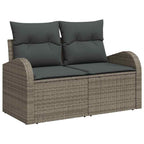 Garten-Sofa-Set mit Kissen 10 pcs Grau