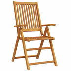 Garten Essgruppe Faltbar 7 pcs Braun Massivholz Akazie