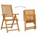 Garten Essgruppe Faltbar 7 pcs Braun Massivholz Akazie