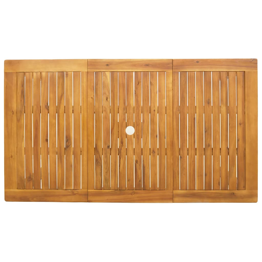 Garten Essgruppe Faltbar 7 pcs Braun Massivholz Akazie