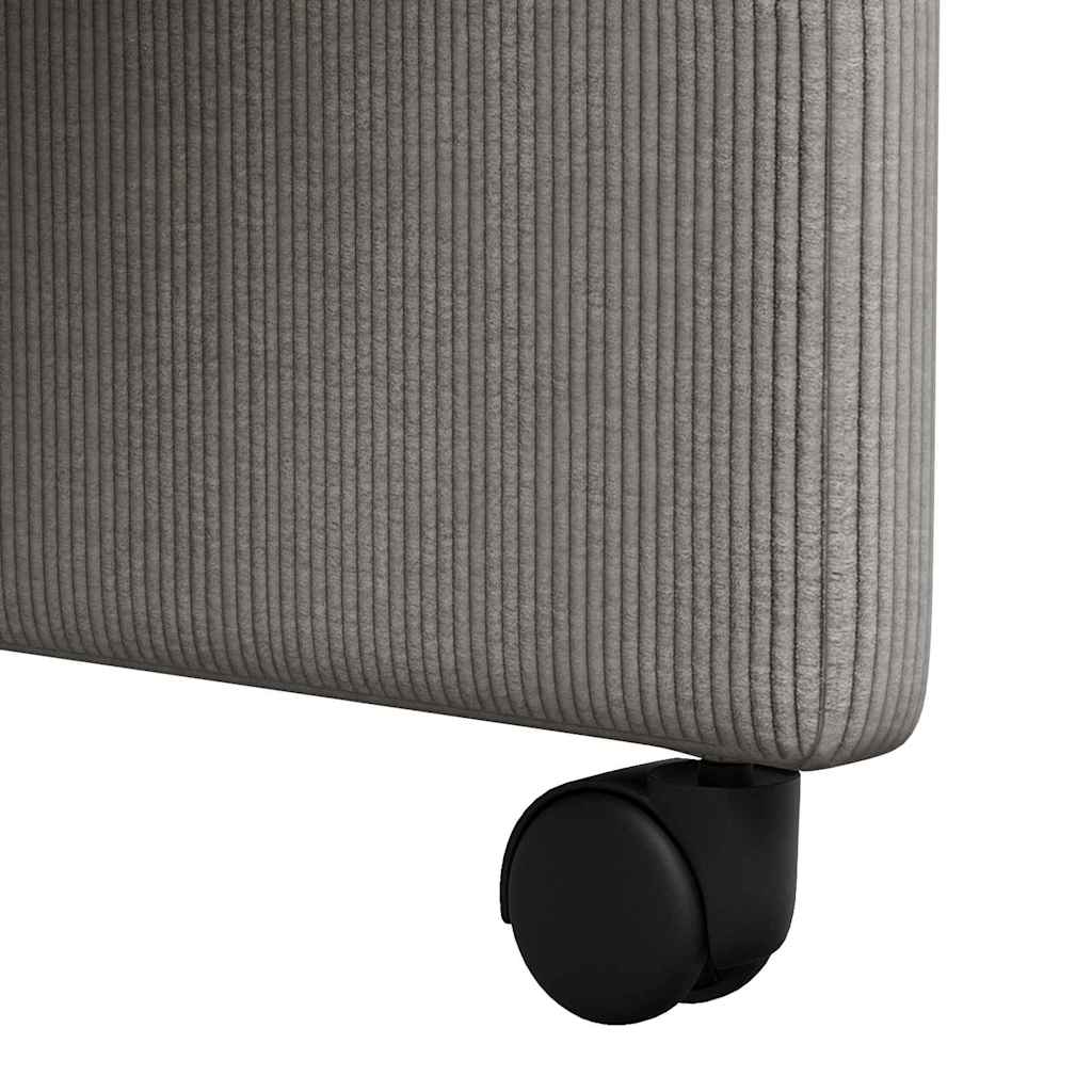 Esszimmerstühle mit Rollen 2 pcs Hellgrau 57 x 66 x 94 cm
