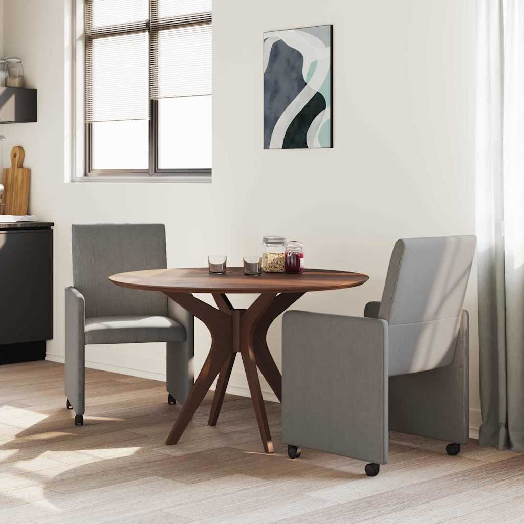 Esszimmerstühle mit Rollen 2 pcs Hellgrau 57 x 66 x 94 cm