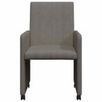 Esszimmerstühle mit Rollen 2 pcs Hellgrau 57 x 66 x 94 cm