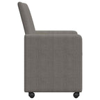 Esszimmerstühle mit Rollen 2 pcs Hellgrau 57 x 66 x 94 cm