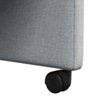 Esszimmerstühle mit Rollen 2 pcs Hellgrau 57 x 66 x 94 cm Stoff