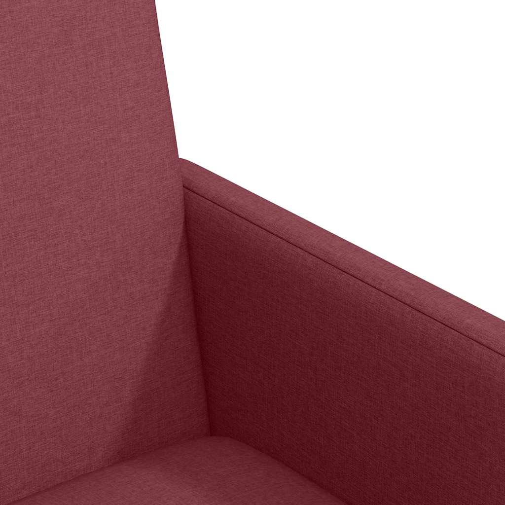 Esszimmerstühle mit Rollen 2 pcs Weinrot 57 x 66 x 94 cm Stoff