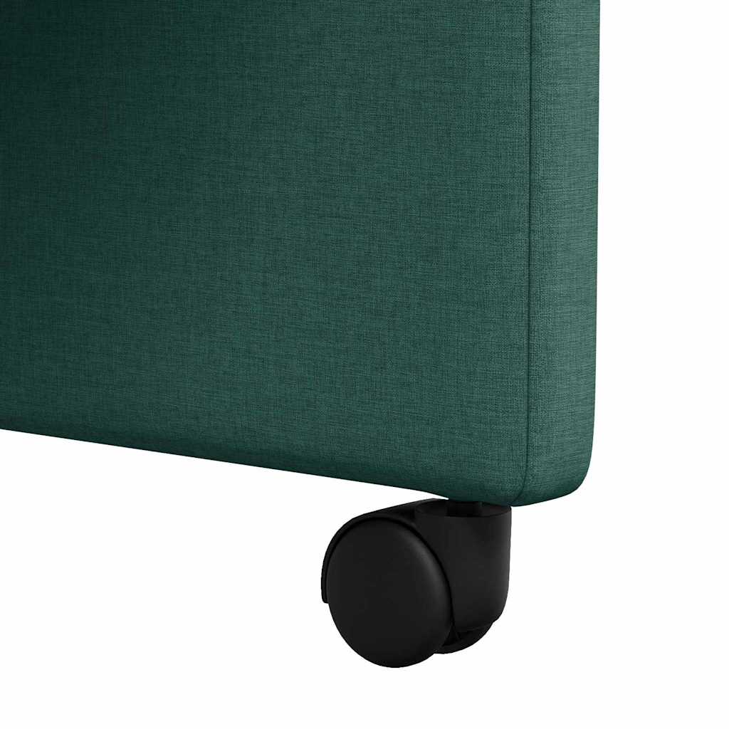Esszimmerstühle mit Rollen 2 pcs Dunkelgrün 57 x 66 x 94 cm