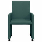 Esszimmerstühle mit Rollen 2 pcs Dunkelgrün 57 x 66 x 94 cm