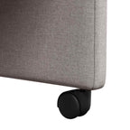 Esszimmerstühle mit Rollen 2 pcs Taupe 57 x 66 x 94 cm Stoff