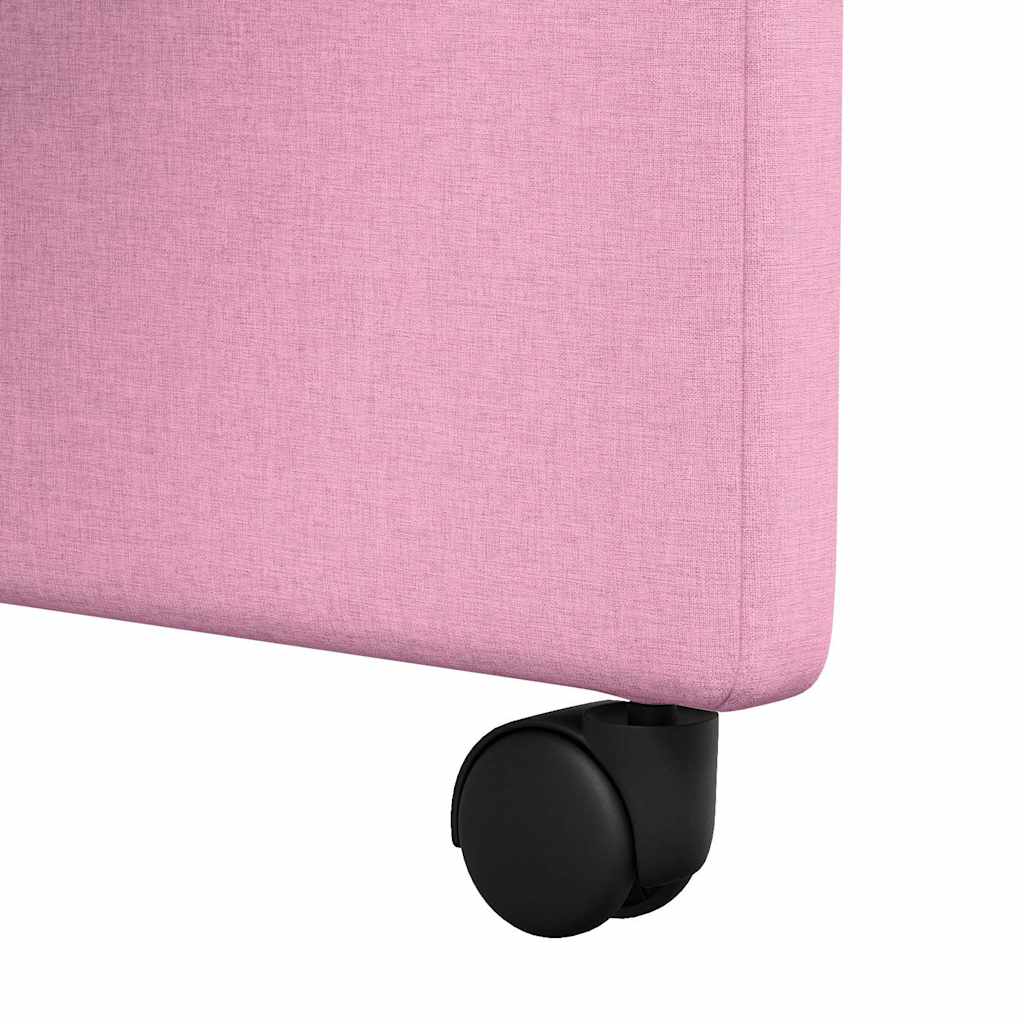 Esszimmerstühle mit Rollen 2 pcs Rosa 57 x 66 x 94 cm Stoff