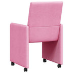 Esszimmerstühle mit Rollen 2 pcs Rosa 57 x 66 x 94 cm Stoff