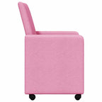 Esszimmerstühle mit Rollen 2 pcs Rosa 57 x 66 x 94 cm Stoff