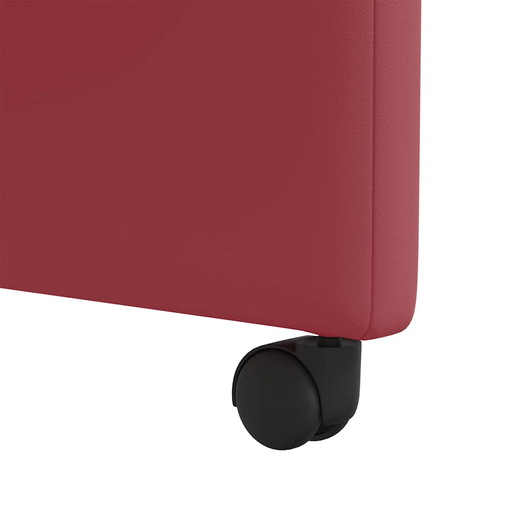 Esszimmerstühle mit Rollen 2 pcs Weinrot 57 x 66 x 94 cm