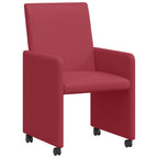 Esszimmerstühle mit Rollen 2 pcs Weinrot 57 x 66 x 94 cm