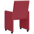 Esszimmerstühle mit Rollen 2 pcs Weinrot 57 x 66 x 94 cm