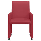 Esszimmerstühle mit Rollen 2 pcs Weinrot 57 x 66 x 94 cm