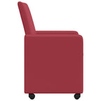 Esszimmerstühle mit Rollen 2 pcs Weinrot 57 x 66 x 94 cm