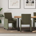 Esszimmerstühle mit Rollen 2 pcs Armeegrün 57 x 66 x 94 cm