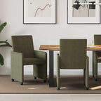 Esszimmerstühle mit Rollen 2 pcs Armeegrün 57 x 66 x 94 cm