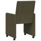 Esszimmerstühle mit Rollen 2 pcs Armeegrün 57 x 66 x 94 cm