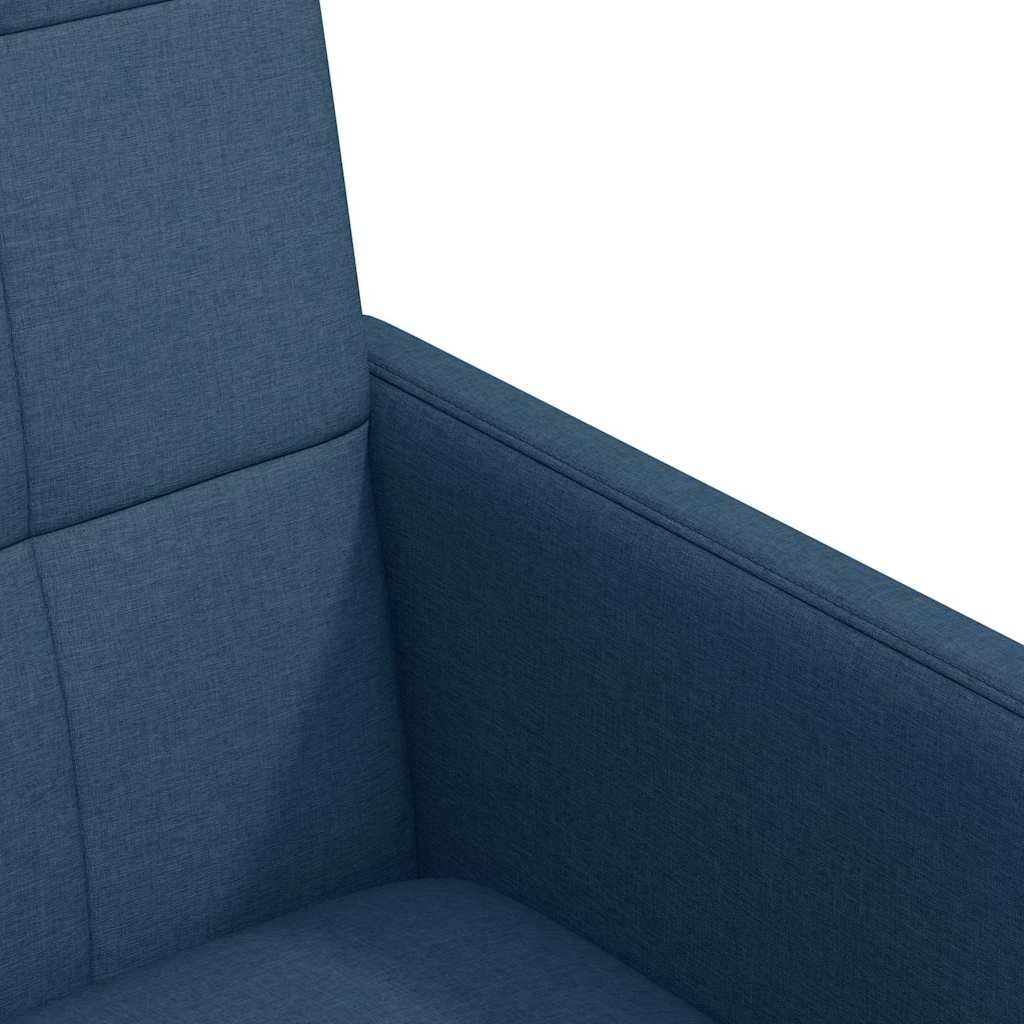 Esszimmerstühle mit Rollen 2 pcs Blau 58 x 65 x 94 cm Stoff