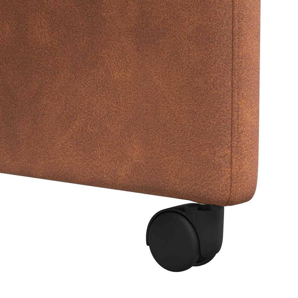 Esszimmerstühle mit Rollen 2 pcs Braun 57 x 67 x 95 cm