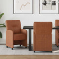 Esszimmerstühle mit Rollen 2 pcs Braun 57 x 67 x 95 cm