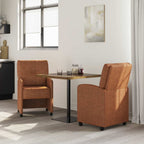 Esszimmerstühle mit Rollen 2 pcs Braun 57 x 67 x 95 cm
