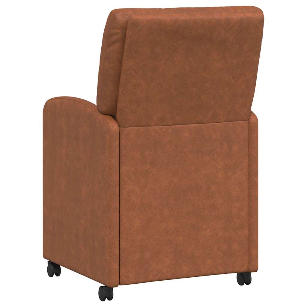 Esszimmerstühle mit Rollen 2 pcs Braun 57 x 67 x 95 cm