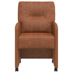 Esszimmerstühle mit Rollen 2 pcs Braun 57 x 67 x 95 cm