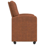Esszimmerstühle mit Rollen 2 pcs Braun 57 x 67 x 95 cm