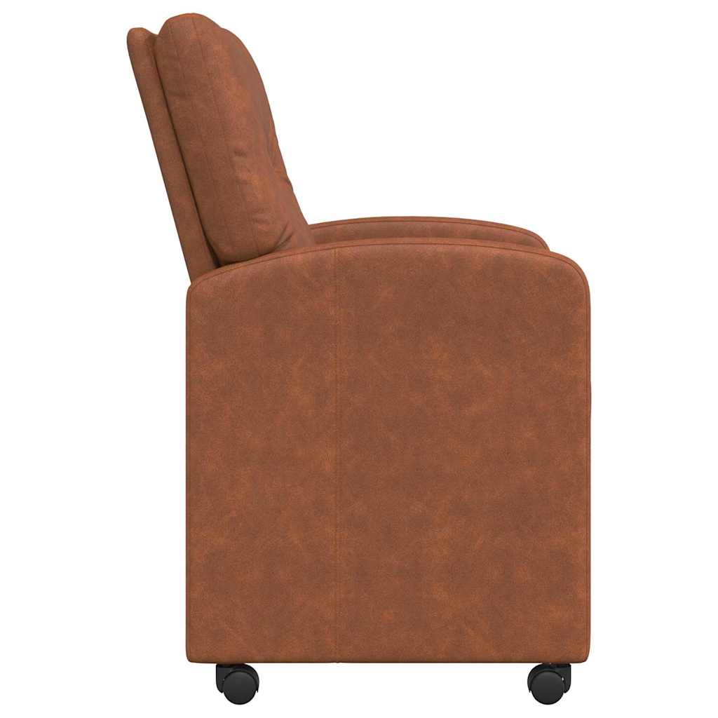 Esszimmerstühle mit Rollen 2 pcs Braun 57 x 67 x 95 cm