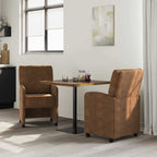 Esszimmerstühle mit Rollen 2 pcs Braun 57 x 67 x 95 cm
