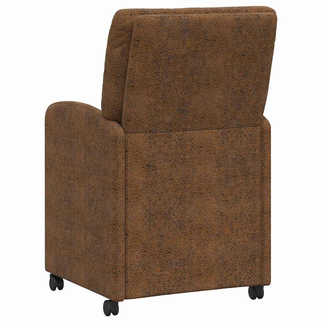 Esszimmerstühle mit Rollen 2 pcs Braun 57 x 67 x 95 cm