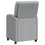 Esszimmerstühle mit Rollen 2 pcs Hellgrau 57 x 67 x 95 cm Stoff