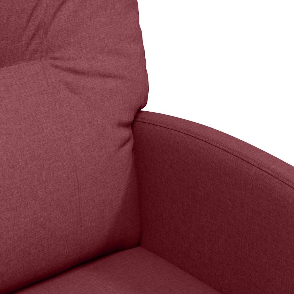 Esszimmerstühle mit Rollen 2 pcs Weinrot 57 x 67 x 95 cm Stoff