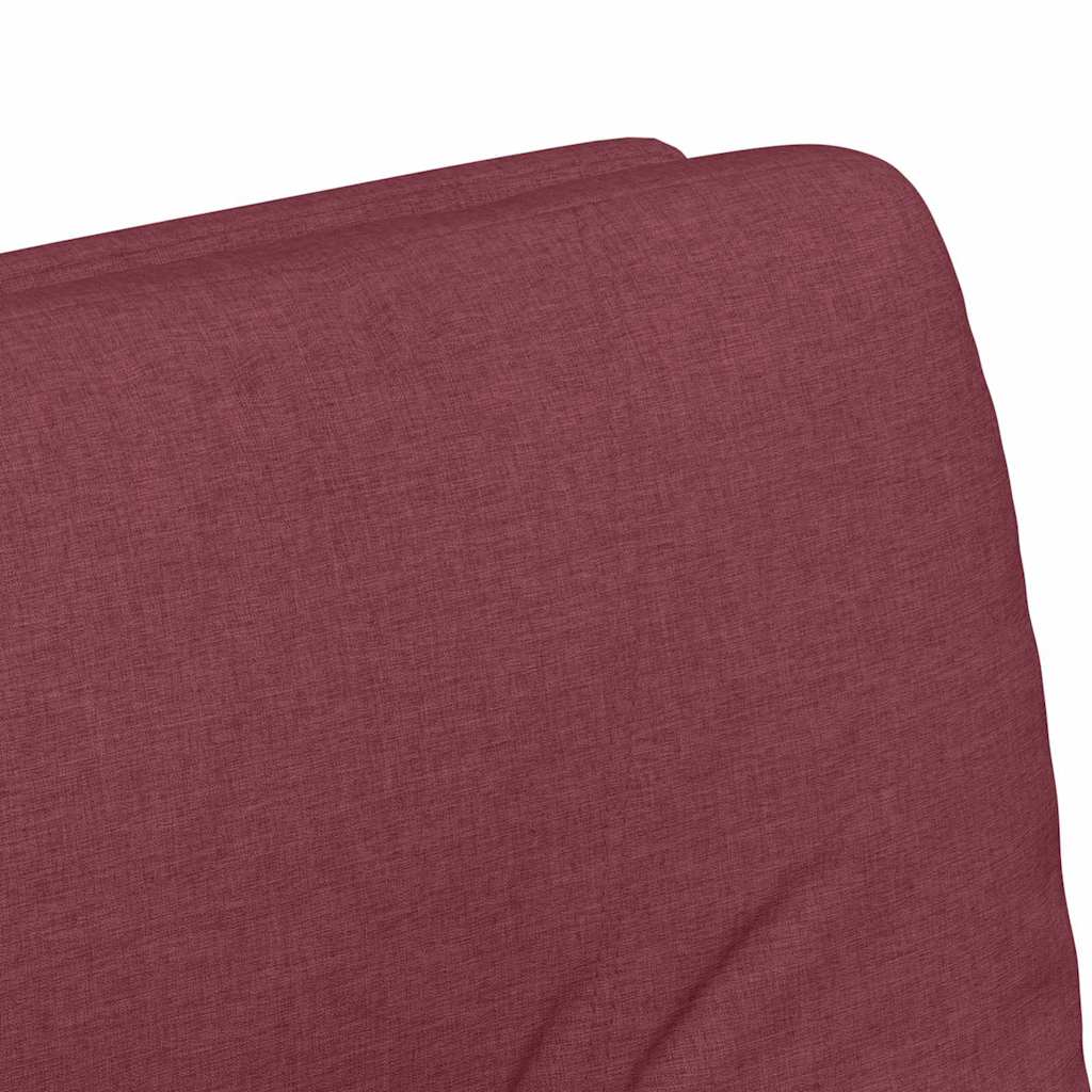 Esszimmerstühle mit Rollen 2 pcs Weinrot 57 x 67 x 95 cm Stoff