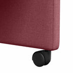 Esszimmerstühle mit Rollen 2 pcs Weinrot 57 x 67 x 95 cm Stoff