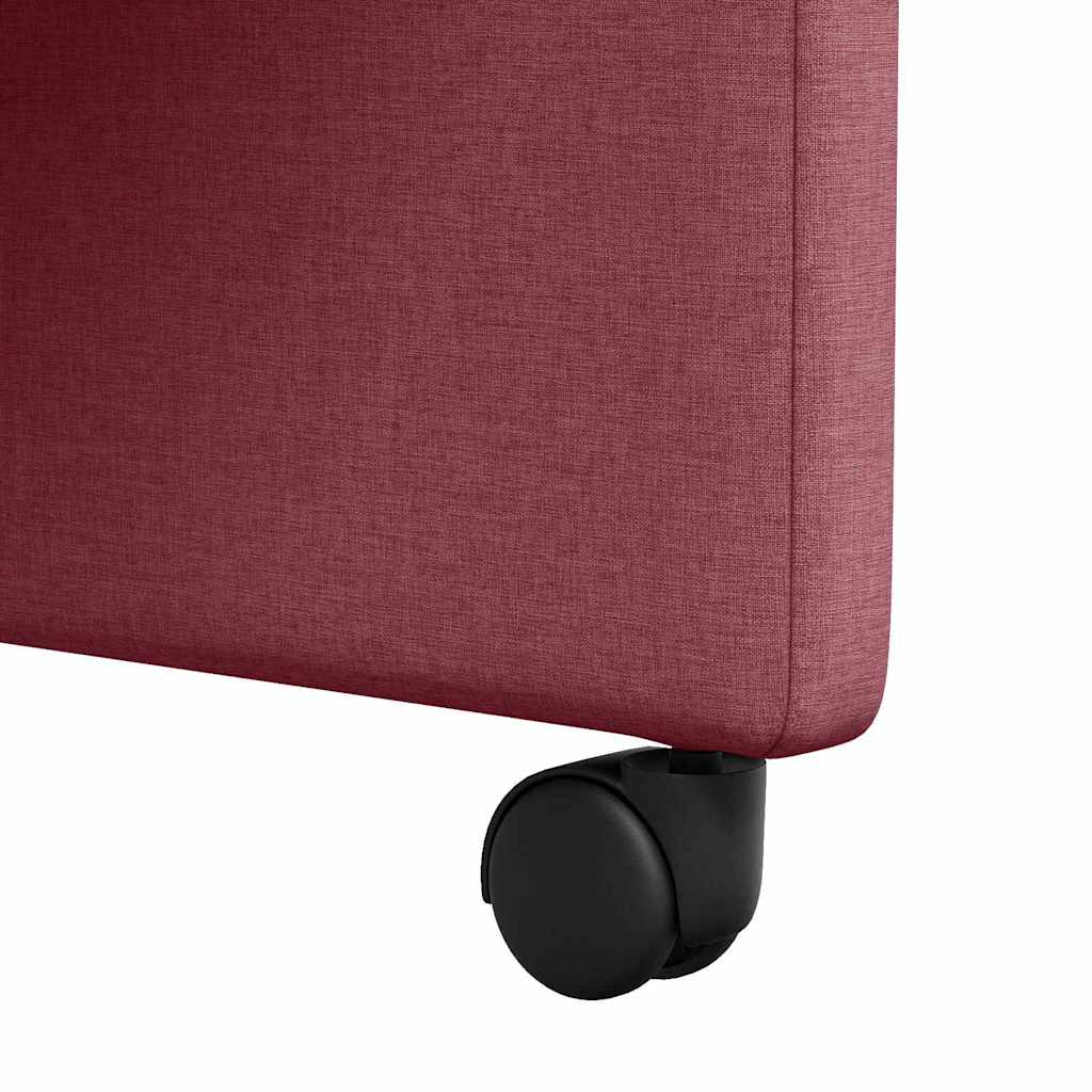 Esszimmerstühle mit Rollen 2 pcs Weinrot 57 x 67 x 95 cm Stoff