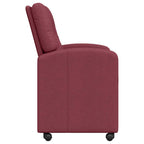 Esszimmerstühle mit Rollen 2 pcs Weinrot 57 x 67 x 95 cm Stoff